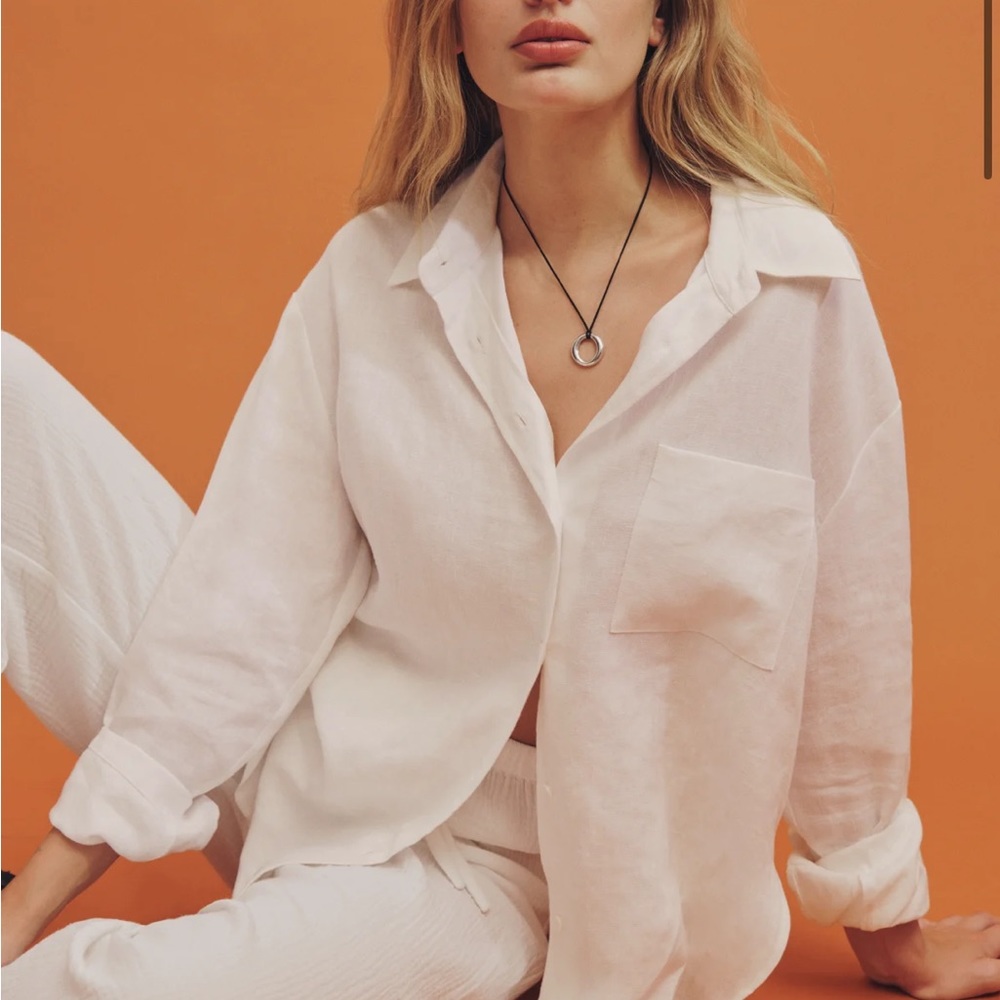 reformation will oversized linen shirt xs. perfect condition